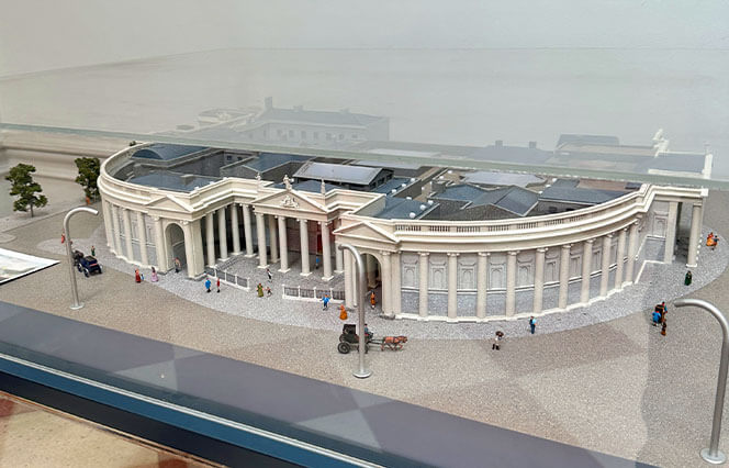 Scale model of the building