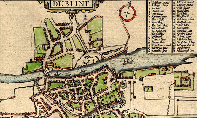 Map of Dublin (circa 1610)