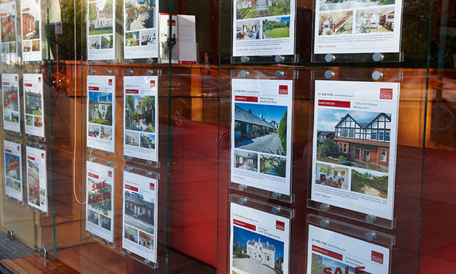 Estate agent window