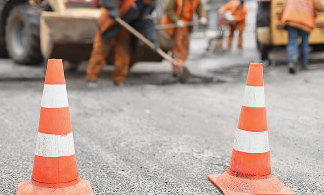 roadworks being carried out