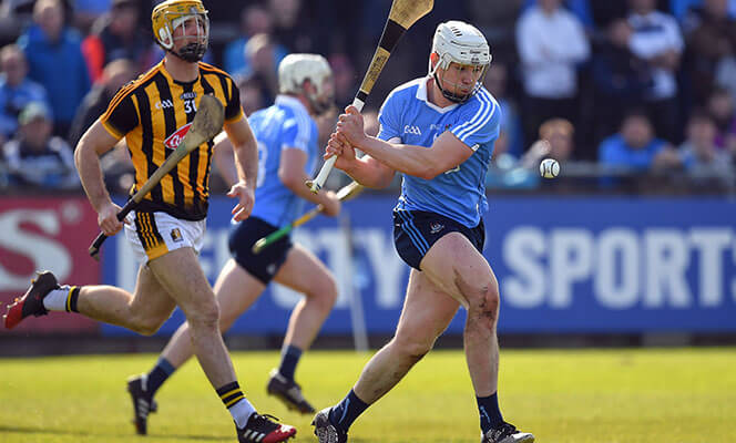 GAA hurlers in action