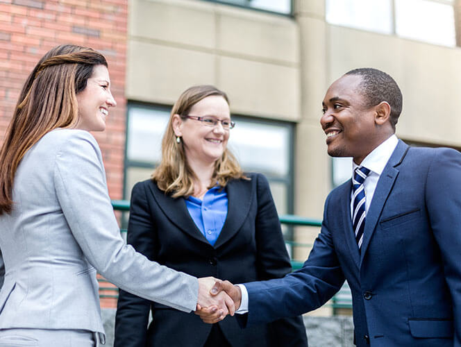 business people shaking hands