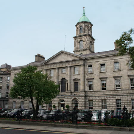 stone facade and rising dome of the rotunda hospital dublin