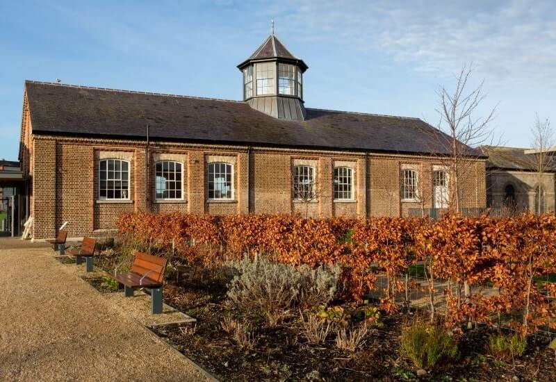 the restored stone and slate cupola sits on top of richmond barrack