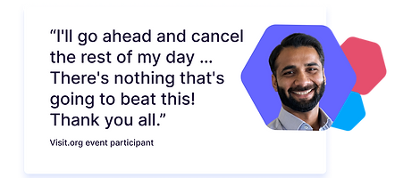 Testimonial "I'll go ahead and cancel the rest of my day... There's nothing that's going to beat this! Thank you all."